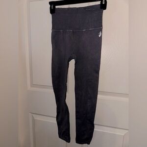 Fp movement grey acid wash leggings XS S free people gym activewear athleisure